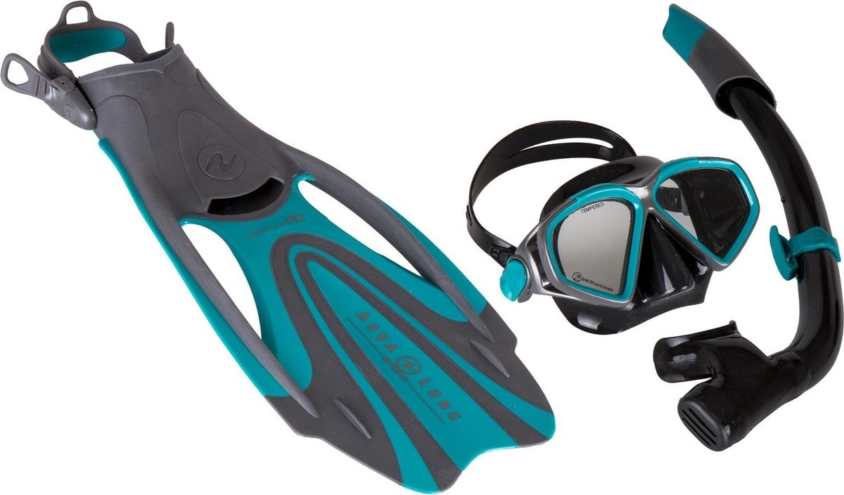 Aqua Lung Sports Hawkeye Travel Set zwart / turkoise