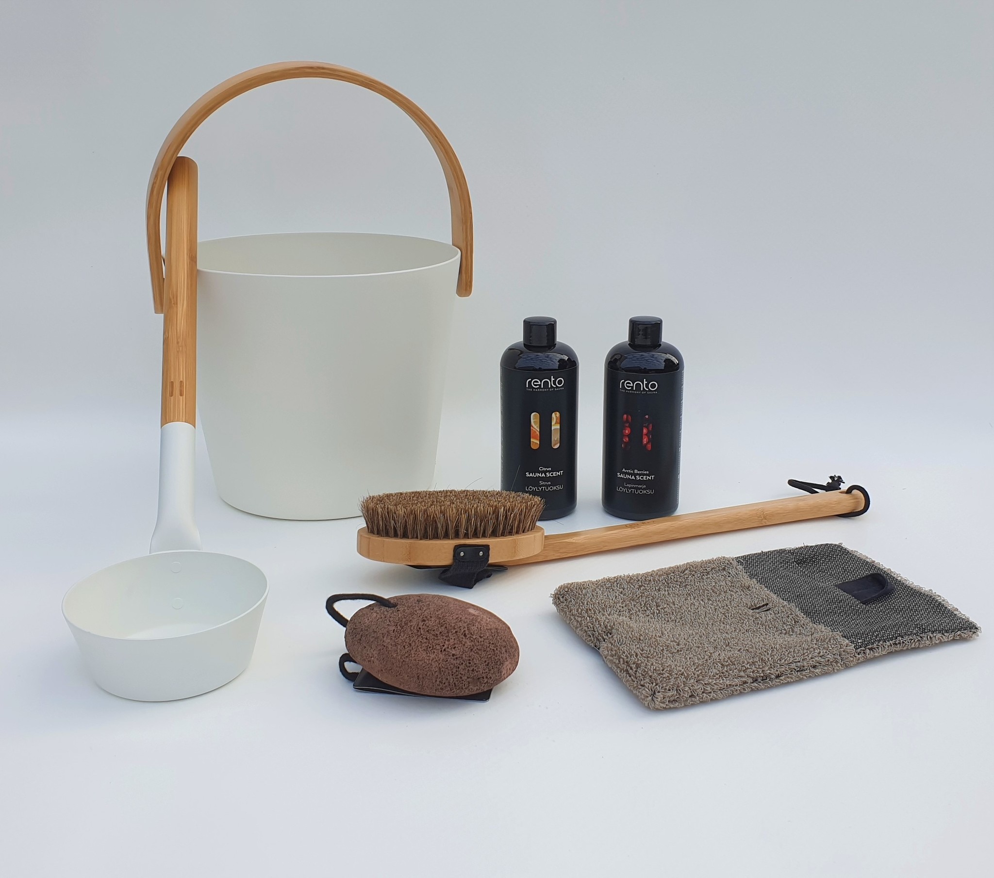 Cadeau set  Sauna emmer wit