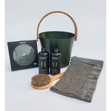 Cadeau set Sauna emmer groen