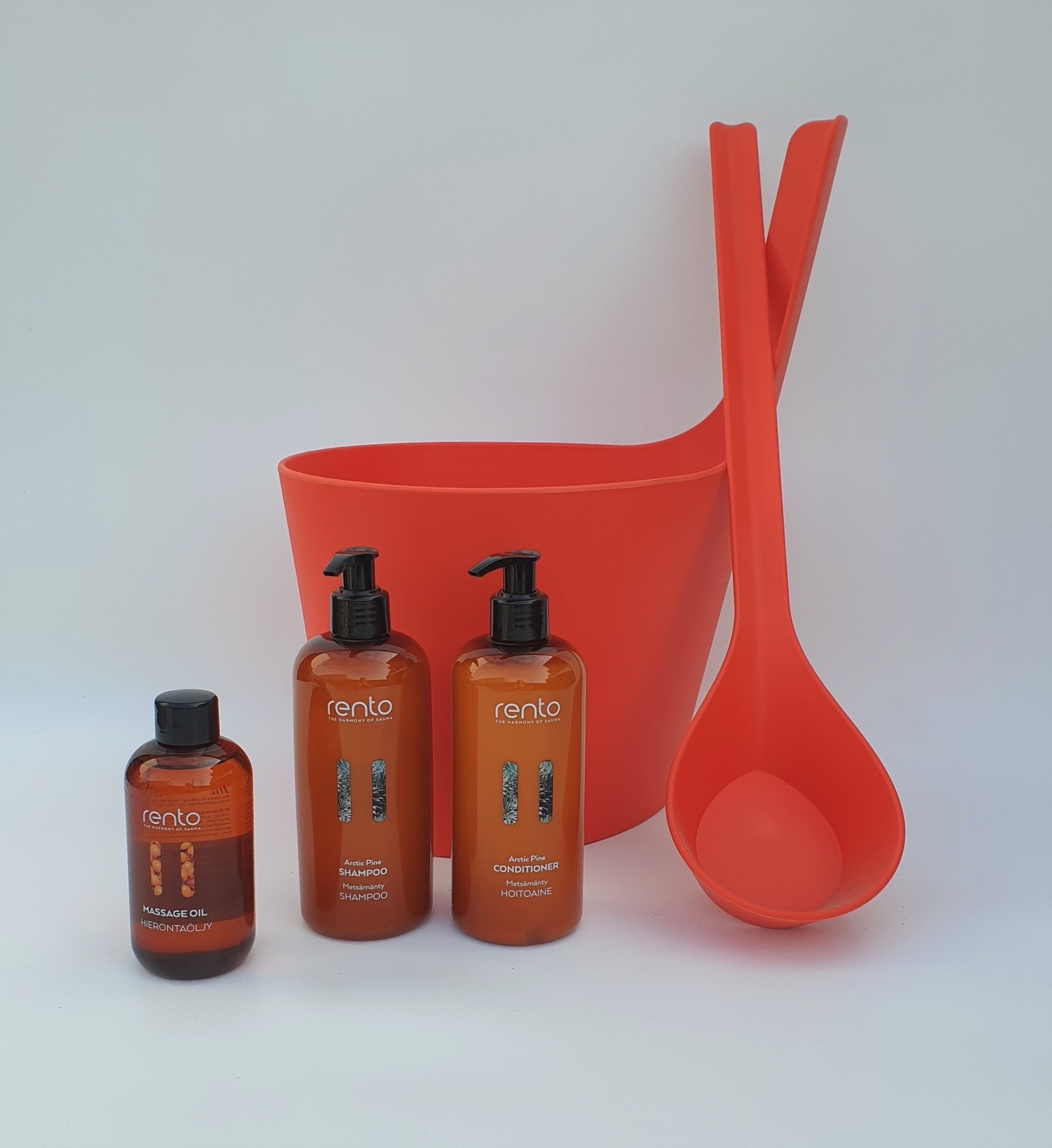 Cadeau set  Sauna emmer Pisara oranje