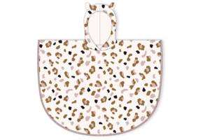 Strandponcho Offwhite Panterprint 62 x 62 cm