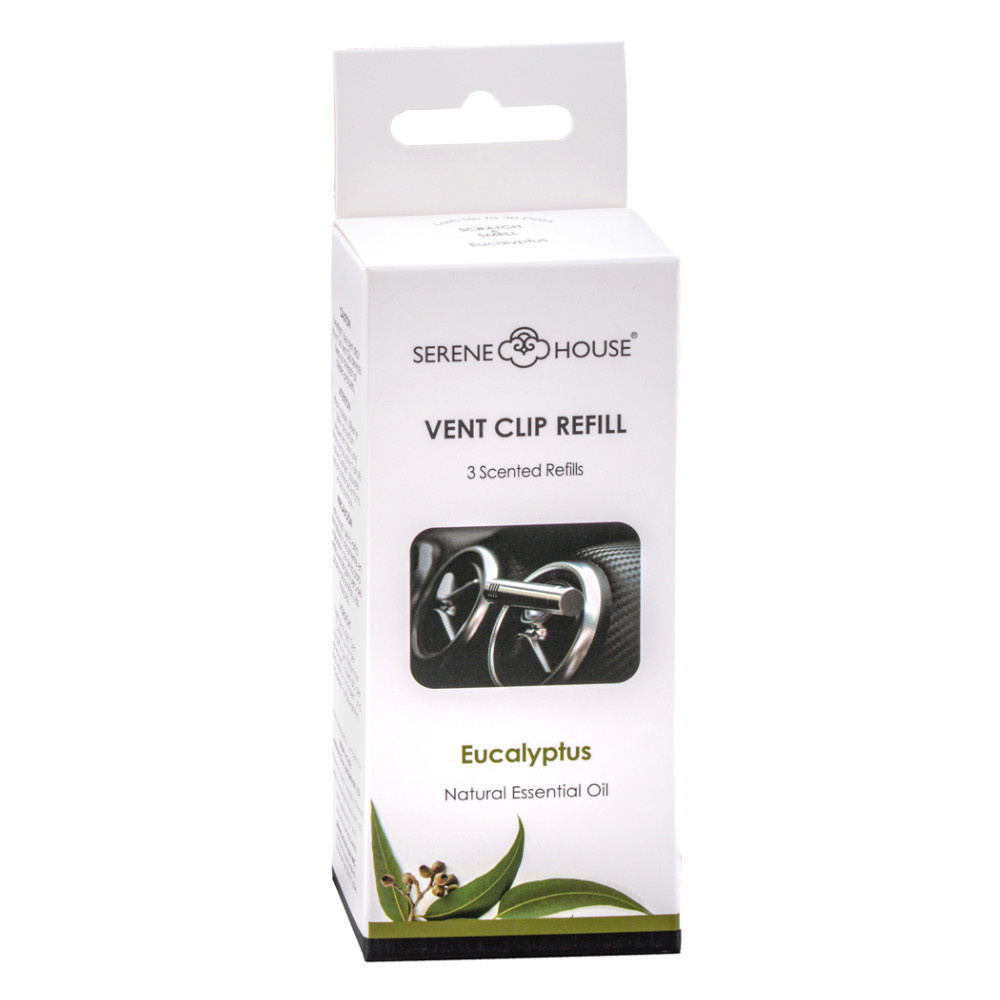 Serene House Car Scent Vent Clip navulling (3x) - Eucalyptus