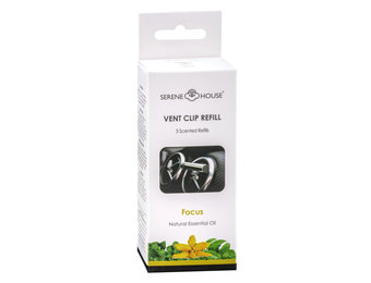 Serene House Car Scent Vent Clip navulling (3x) - Focus