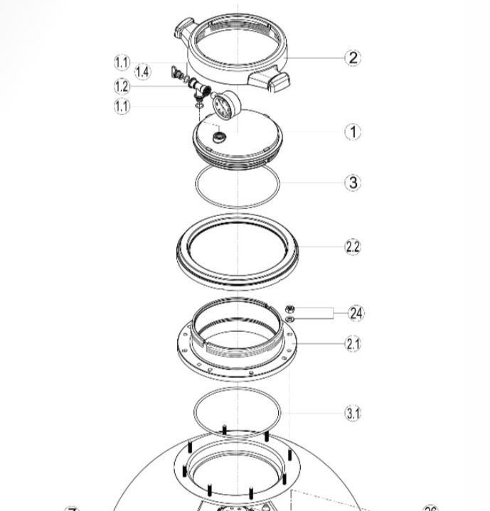 HL/TL filterdeksel twist lock