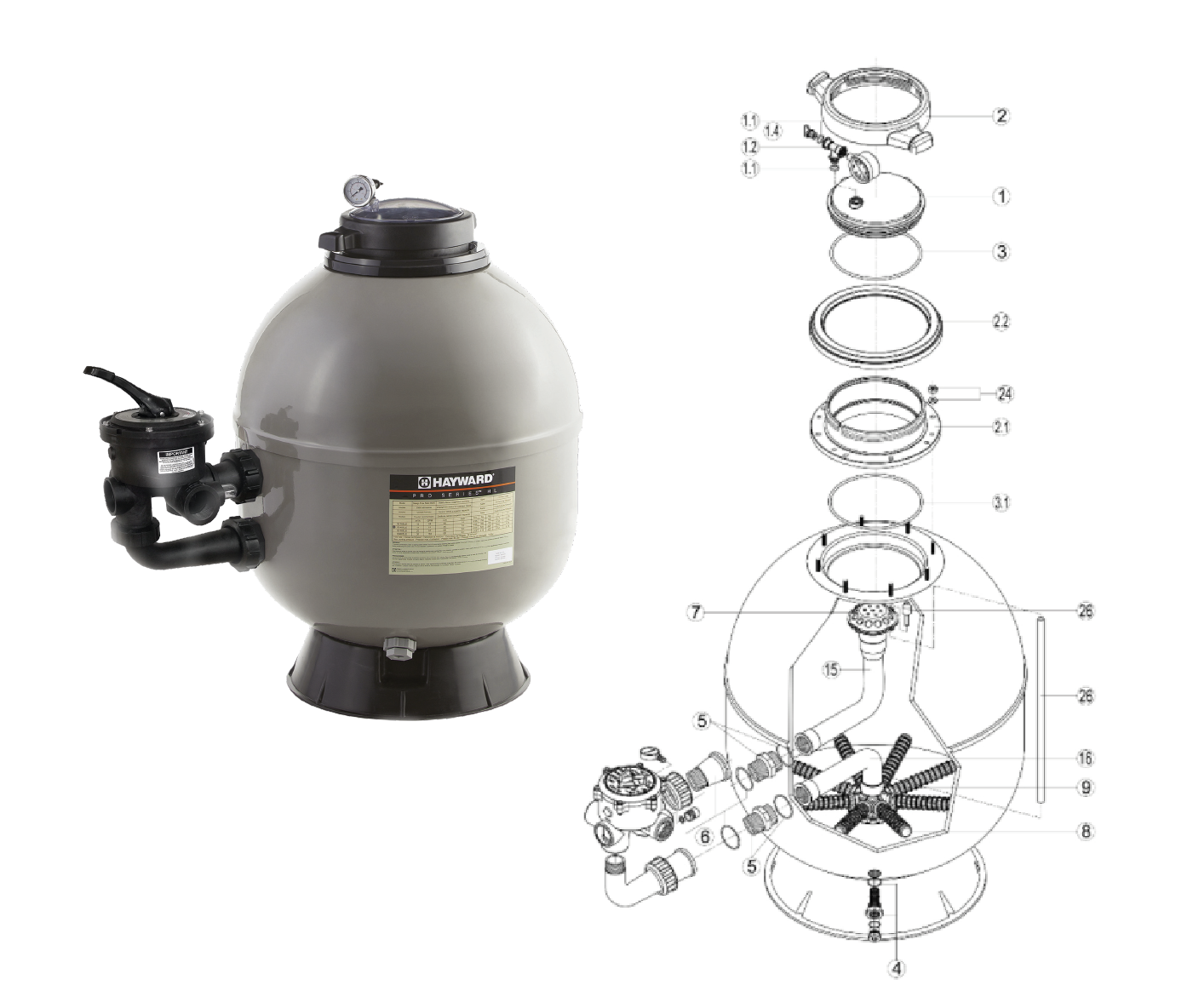 HL/TL filterdeksel twist lock