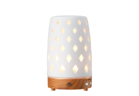 Serene House Ultrasonic Diffuser Diamond White Lightwood base 90ml