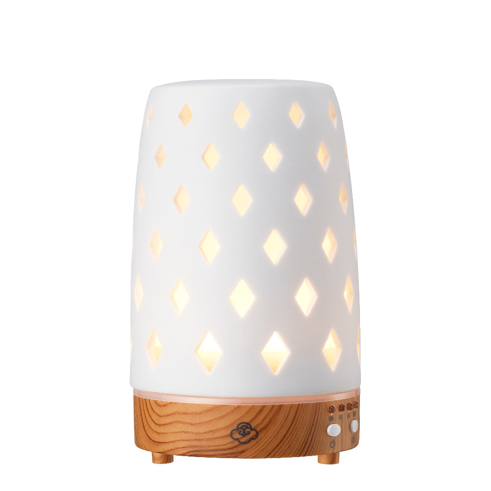 Serene House Ultrasonic Diffuser Diamond White Lightwood base 90ml