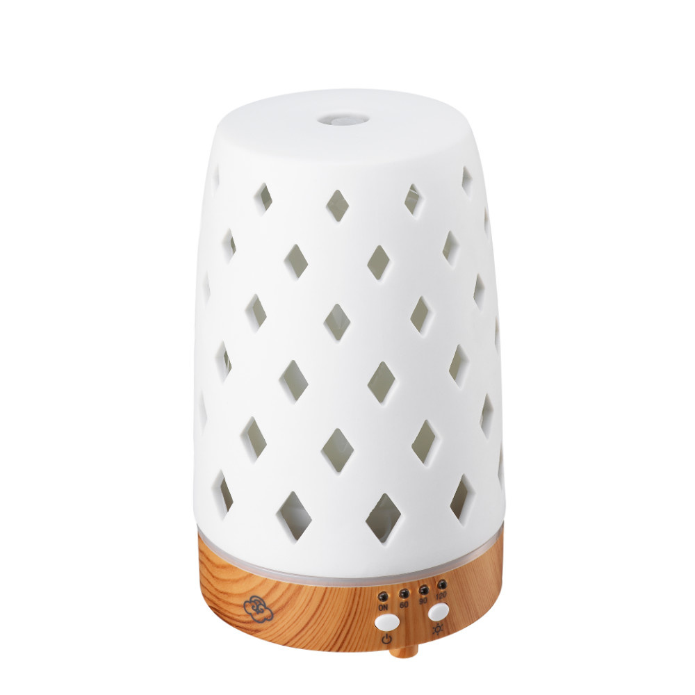 Serene House Ultrasonic Diffuser Diamond White Lightwood base 90ml
