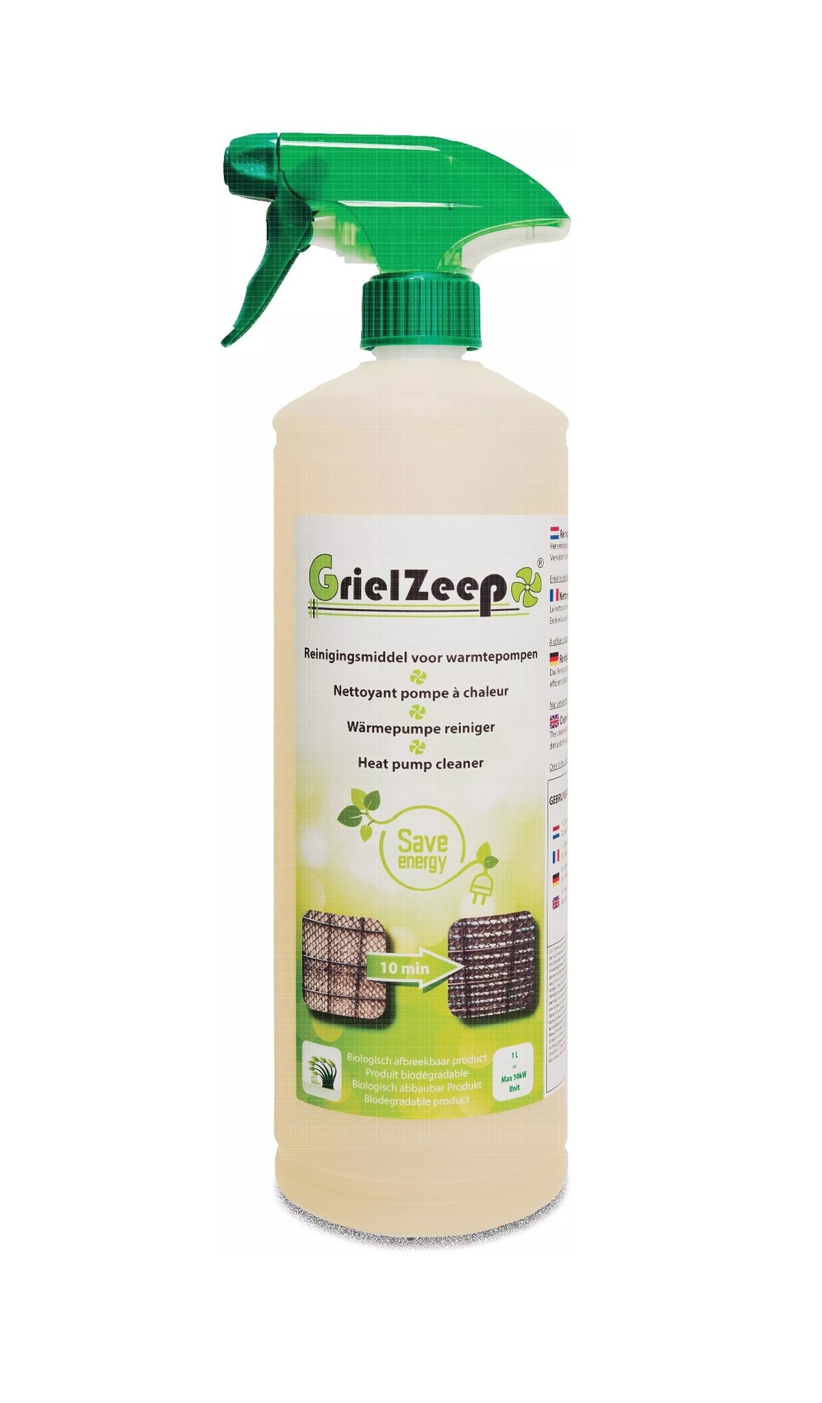 Gridsoap Grielzeep 1 liter met handsprayer - Warmtepomp reiniger