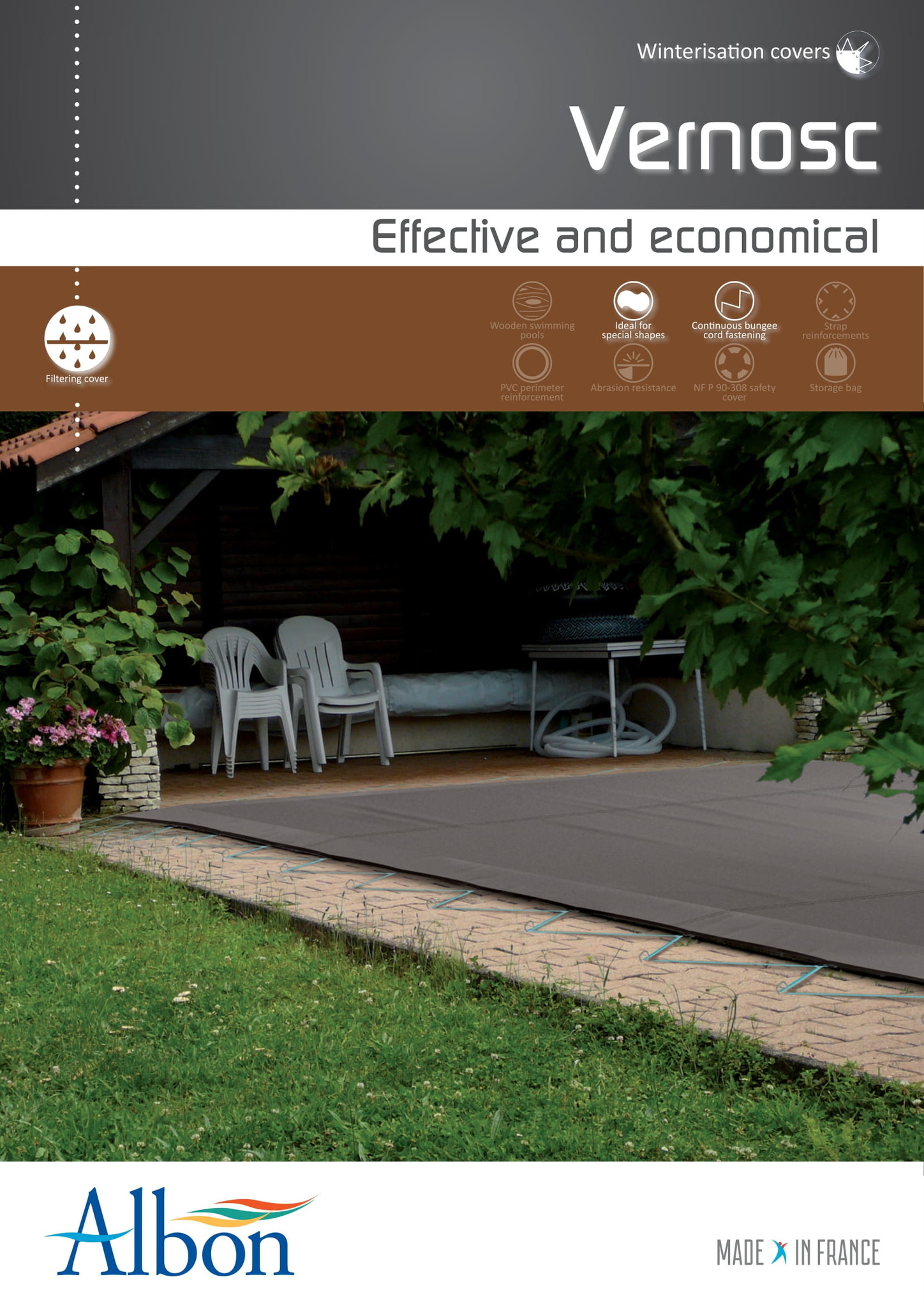 Zwembad Winternet Polypropyleen 180 g/m2 Vernosc A-vormen