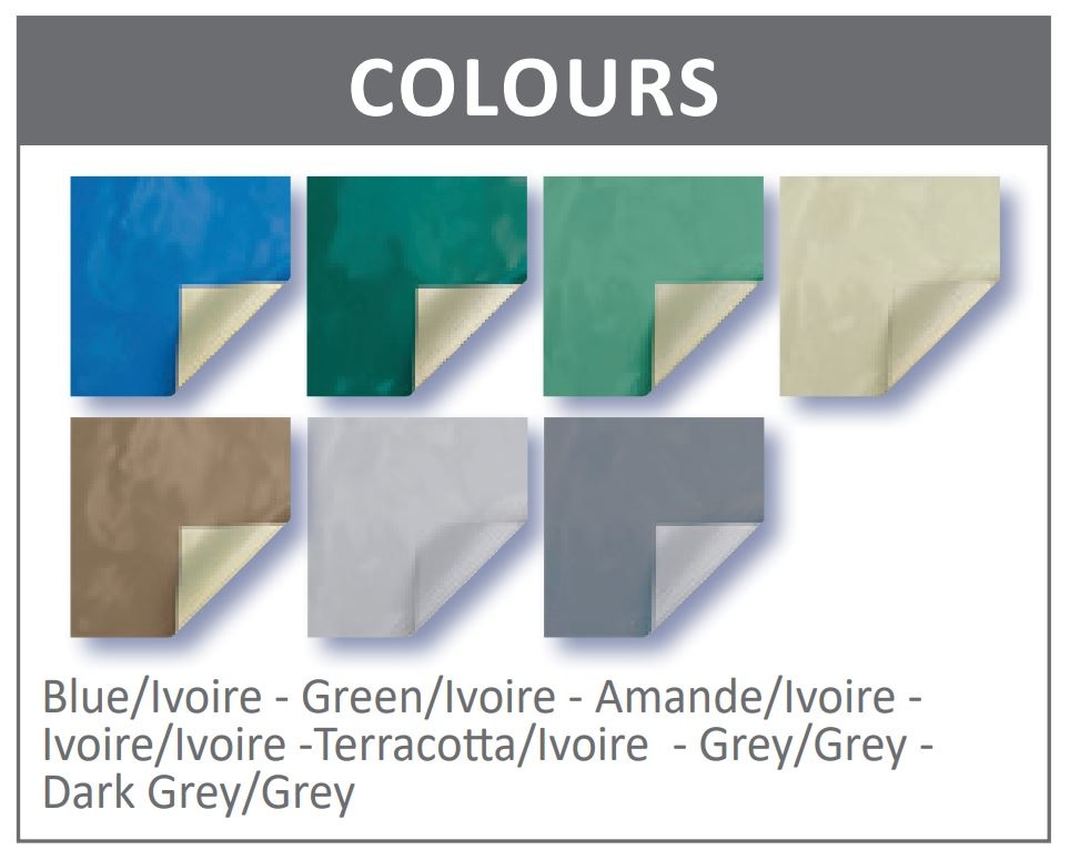 Zwembad Winterzeil PVC 550gr/m2 Skin Cold A-vormen