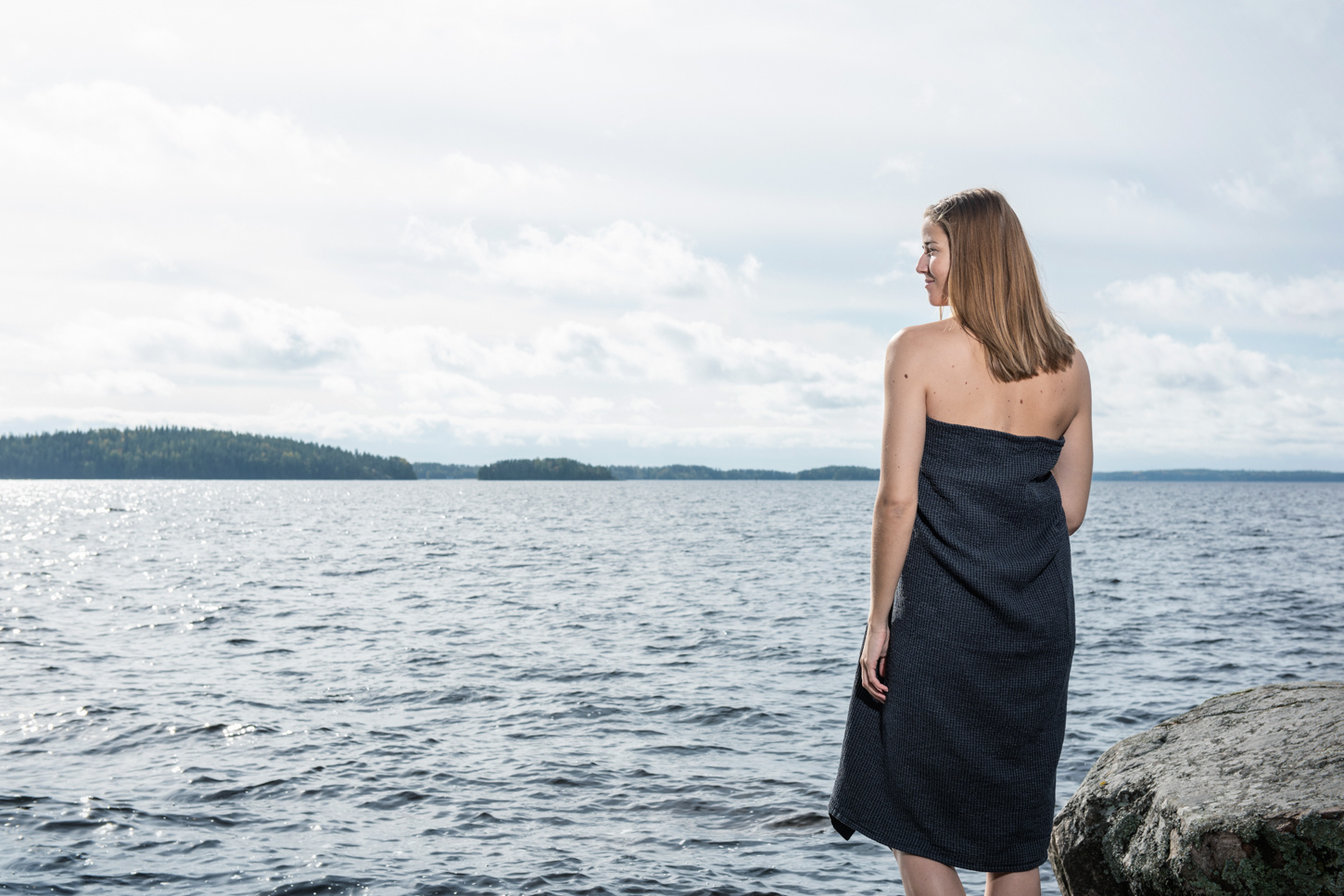 Kenno Sauna Handdoek - Grijs - 90x180 cm