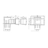 Hayward Skimmer Premium / Cofies wit beton en tegel baden - brede mond