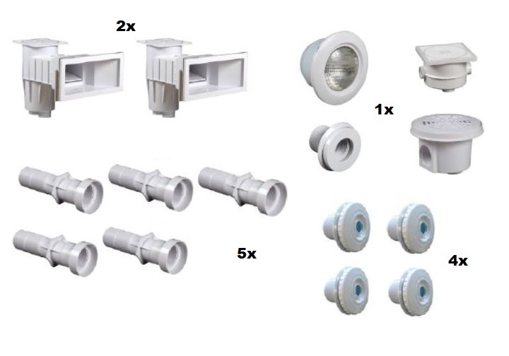 Set Inbouwdelen Hayward Voor Folie Zwembaden Tot 3,5x7 meter