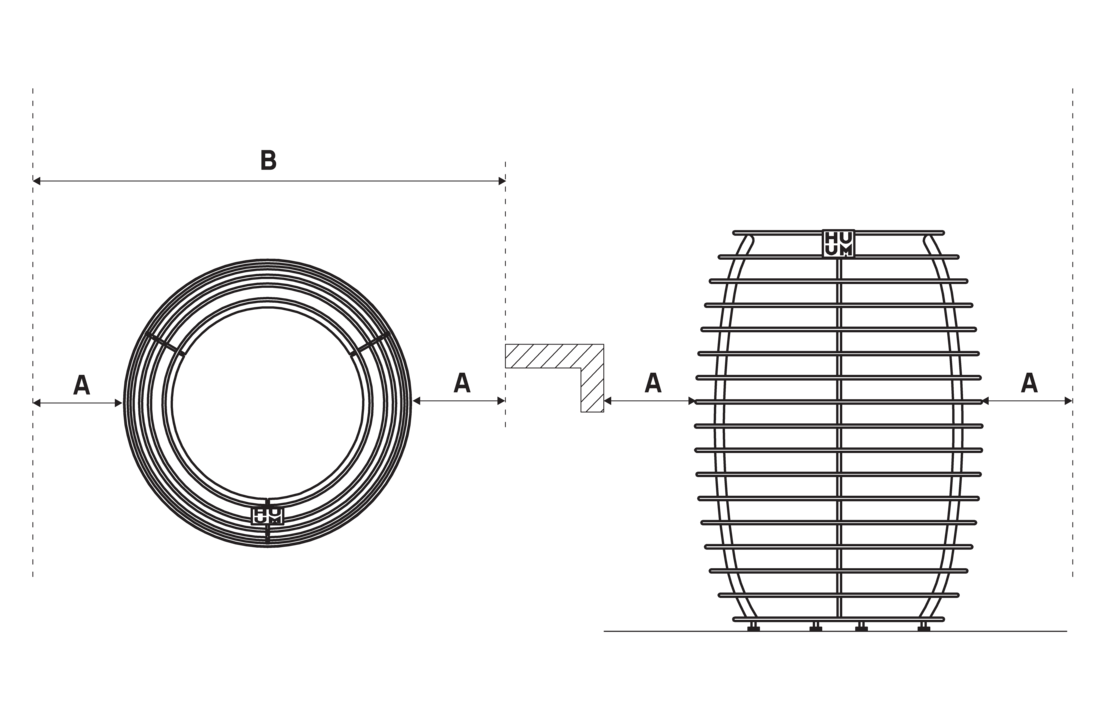 Huum saunakachel Hive incl. airtunnel 