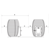 Huum saunakachel Hive Wood