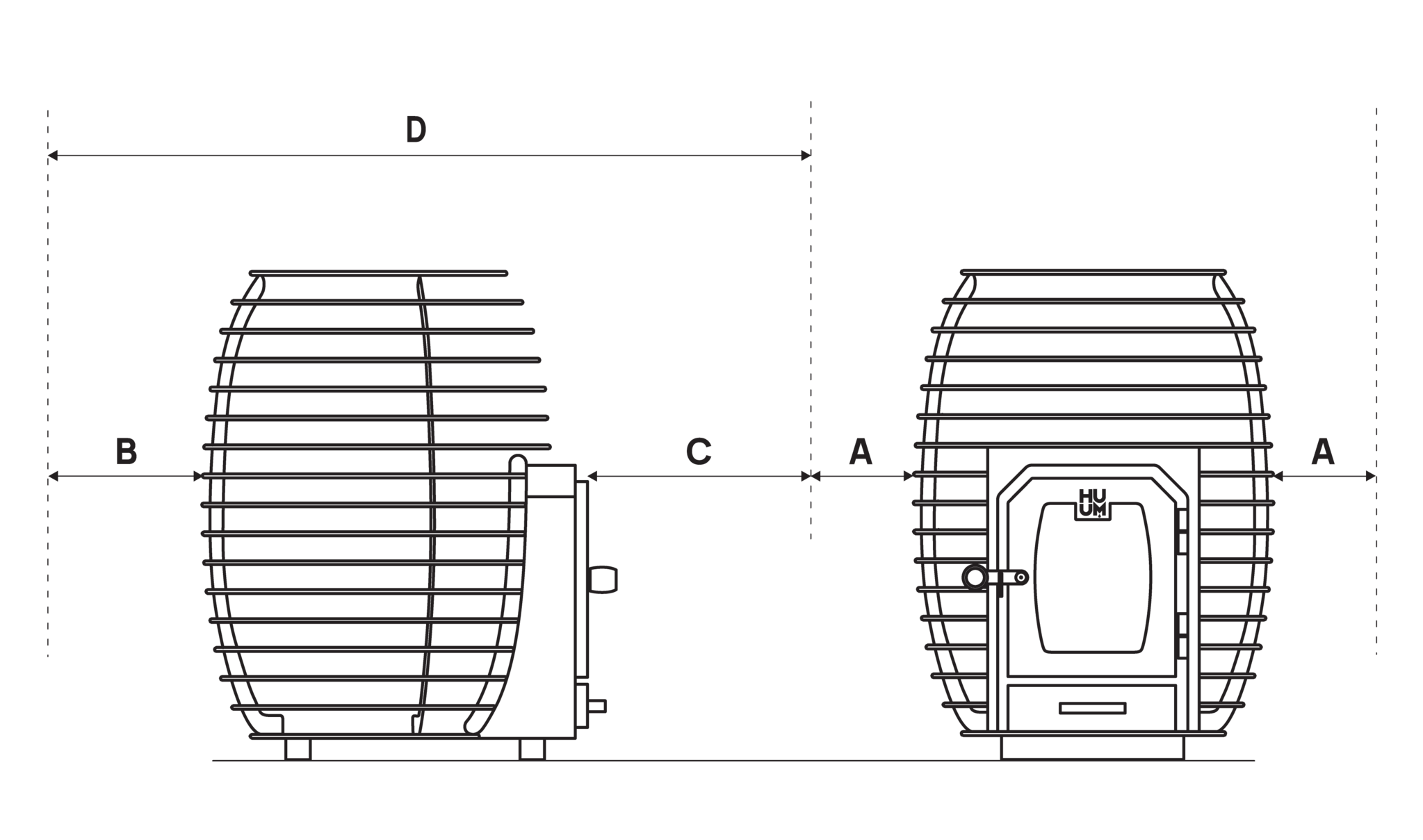 Huum saunakachel Hive Wood