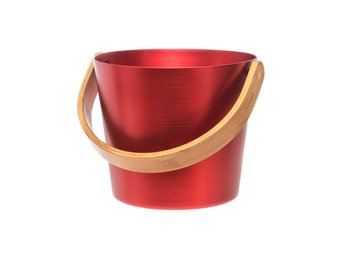 Rento Sauna Emmer Aluminium met Bamboe Handvat rood
