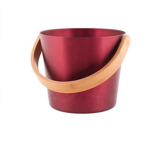 Cadeau set  Sauna emmer bordeaux rood