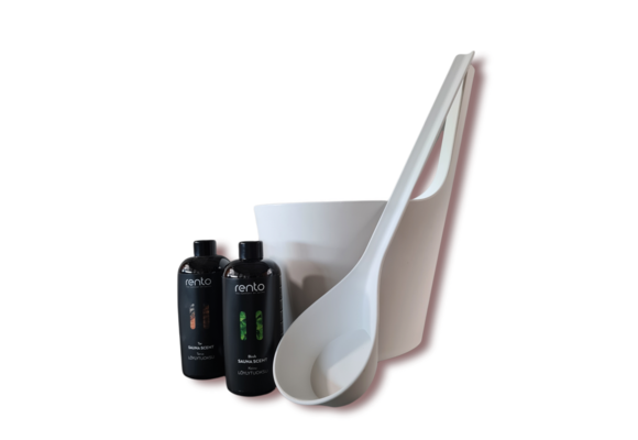 Cadeau set  Sauna emmer Pisara wit