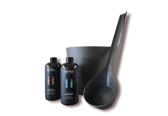 Cadeau set  Sauna emmer Pisara zwart