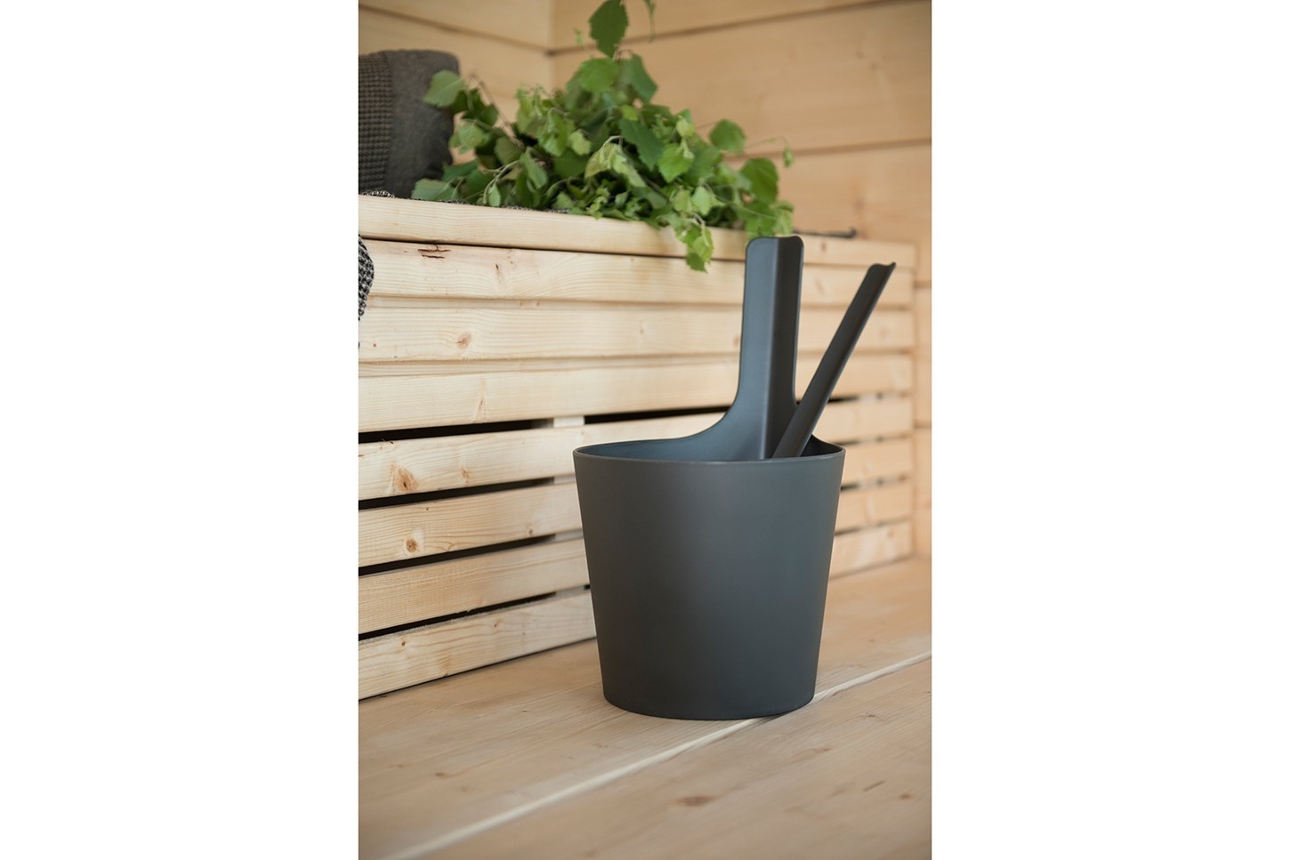 Cadeau set  Sauna emmer Pisara zwart