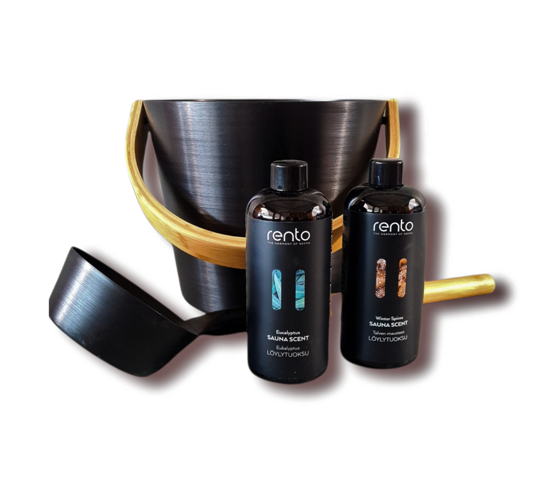 Cadeau set Sauna emmer zwart
