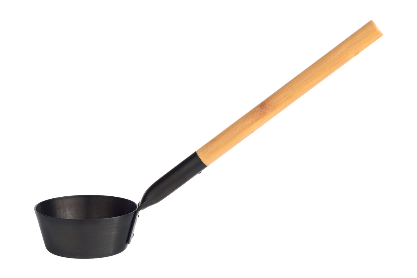 Cadeau set  Sauna emmer zwart/bruin bamboe