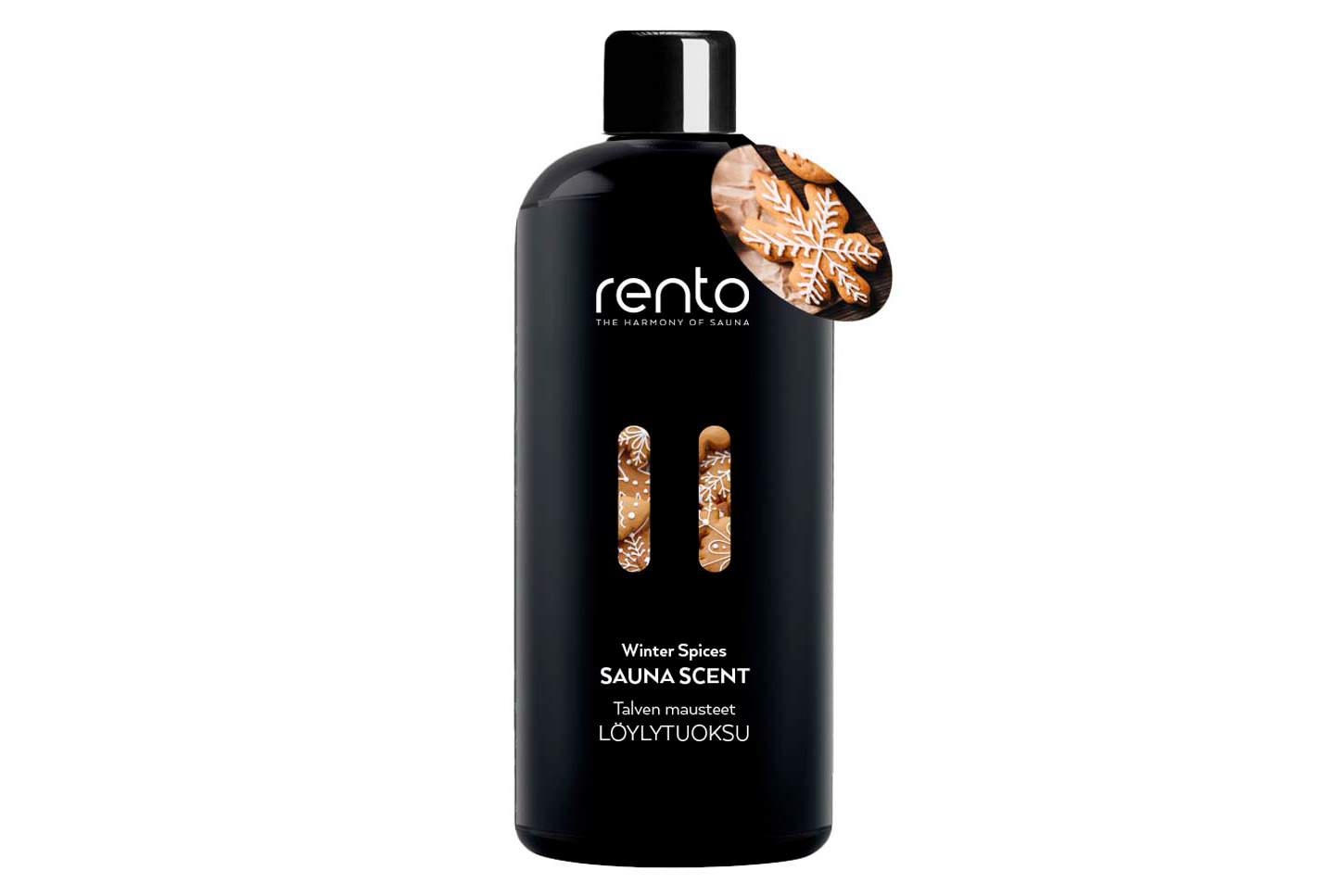 Cadeau set  Sauna emmer zwart/bruin bamboe