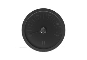 Rento Sauna Thermometer Aluminium rond zwart