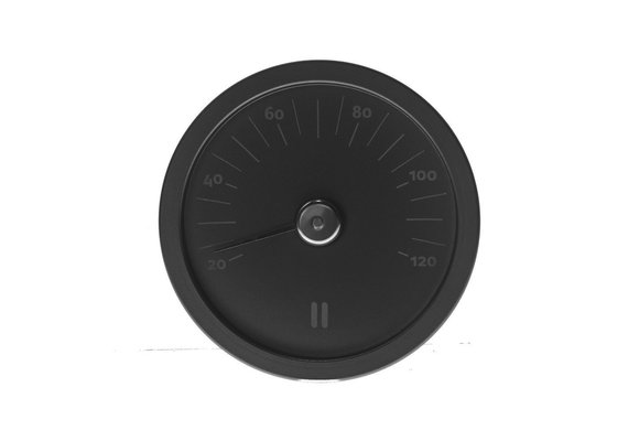 Rento Sauna Thermometer Aluminium rond zwart