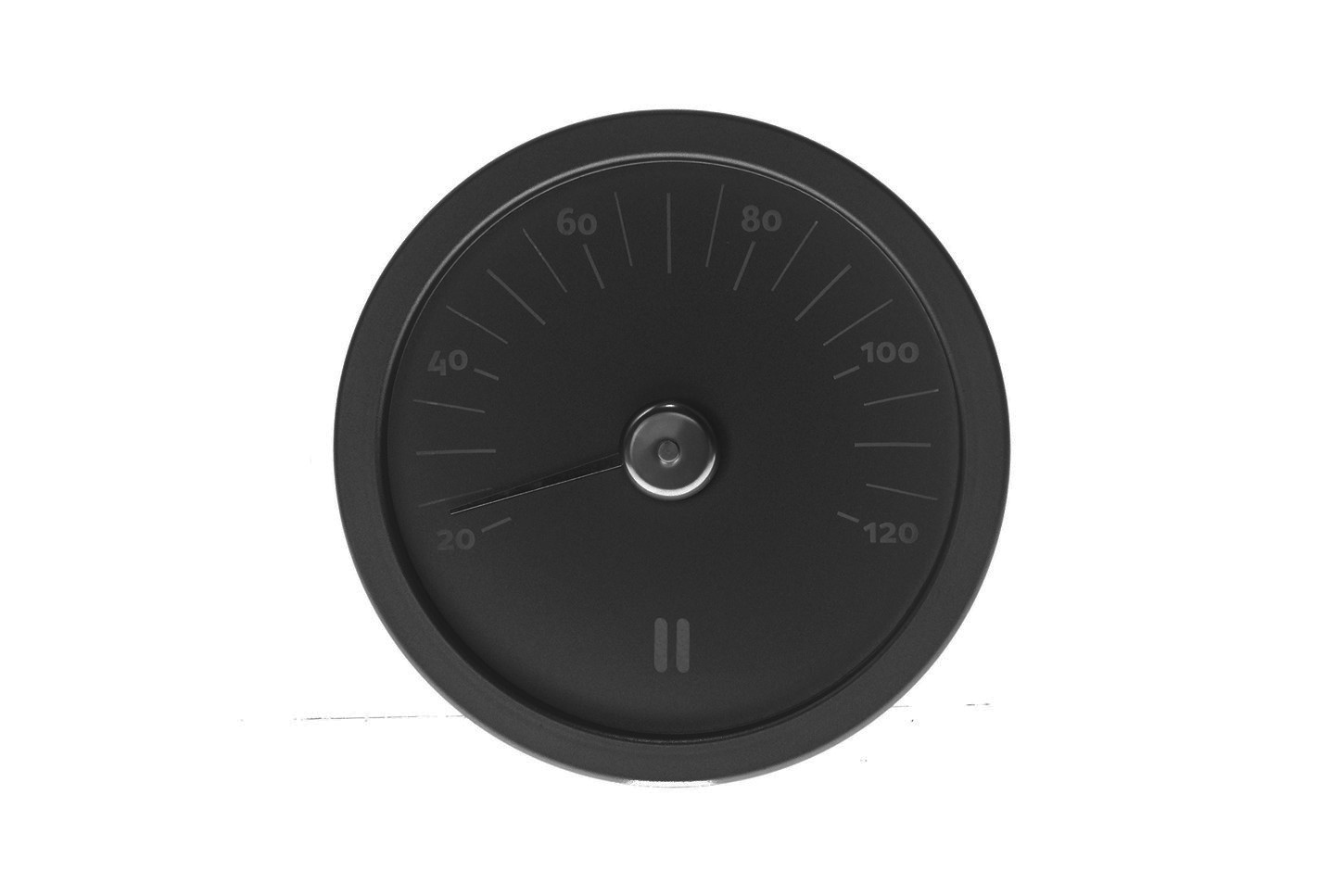 Rento Sauna Thermometer Aluminium rond zwart
