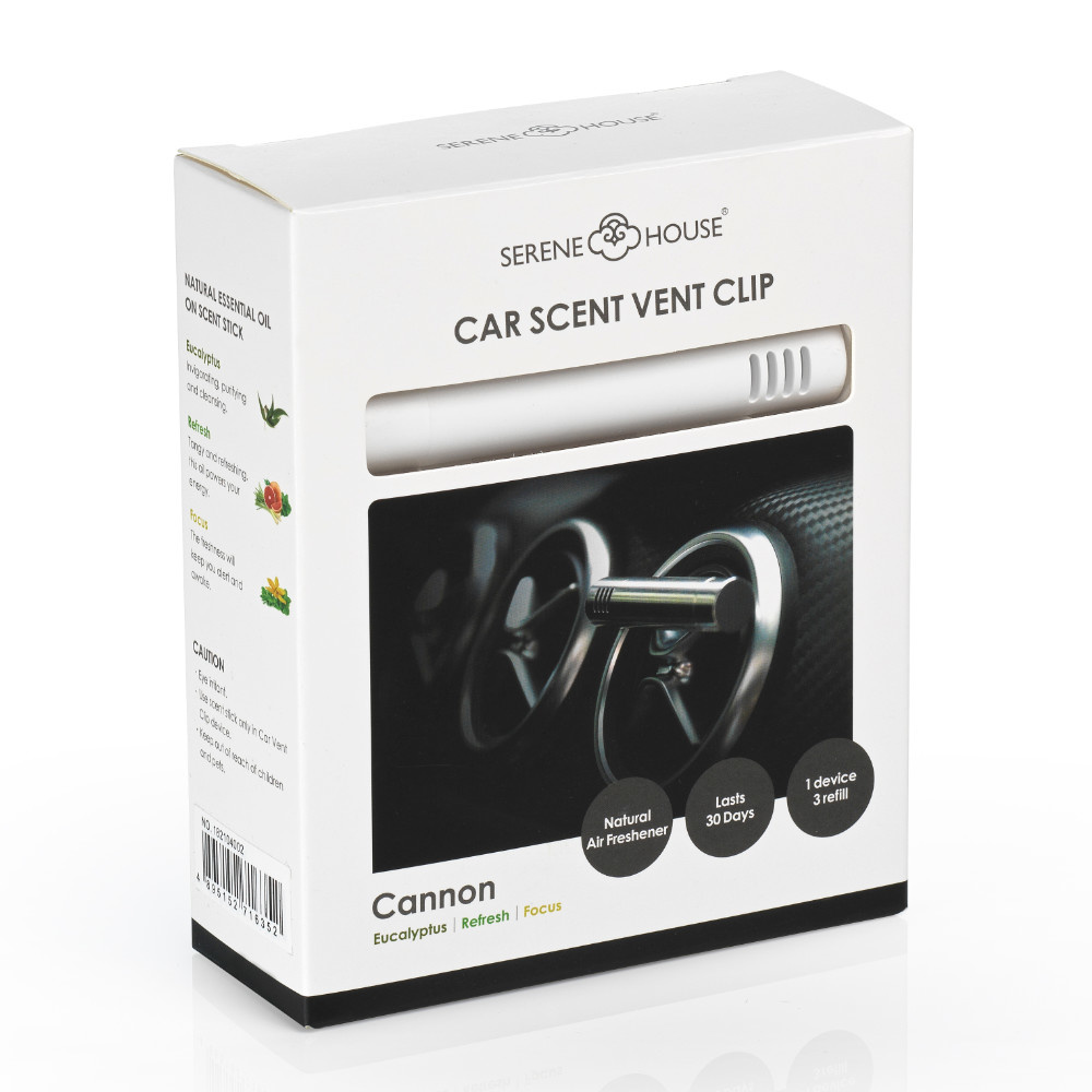 Serene House Car Scent Vent Clip - Cannon White