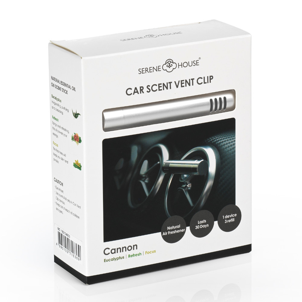 Serene House Car Scent Vent Clip - Cannon Silver