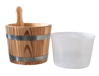 Sauna Emmer Lariks 5 Liter Naturel inclusief binnen emmer