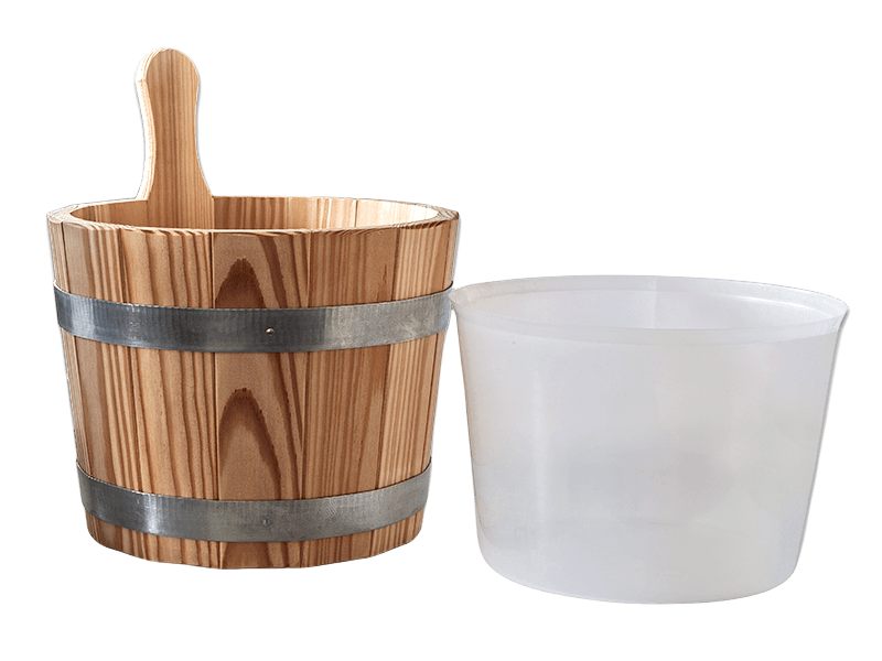 Sauna Emmer Lariks 5 Liter Naturel inclusief binnen emmer