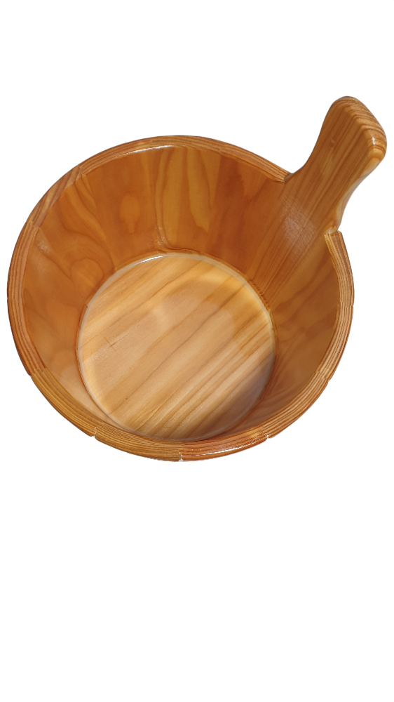 Sauna Emmer Lariks 5 Liter blank gelakt