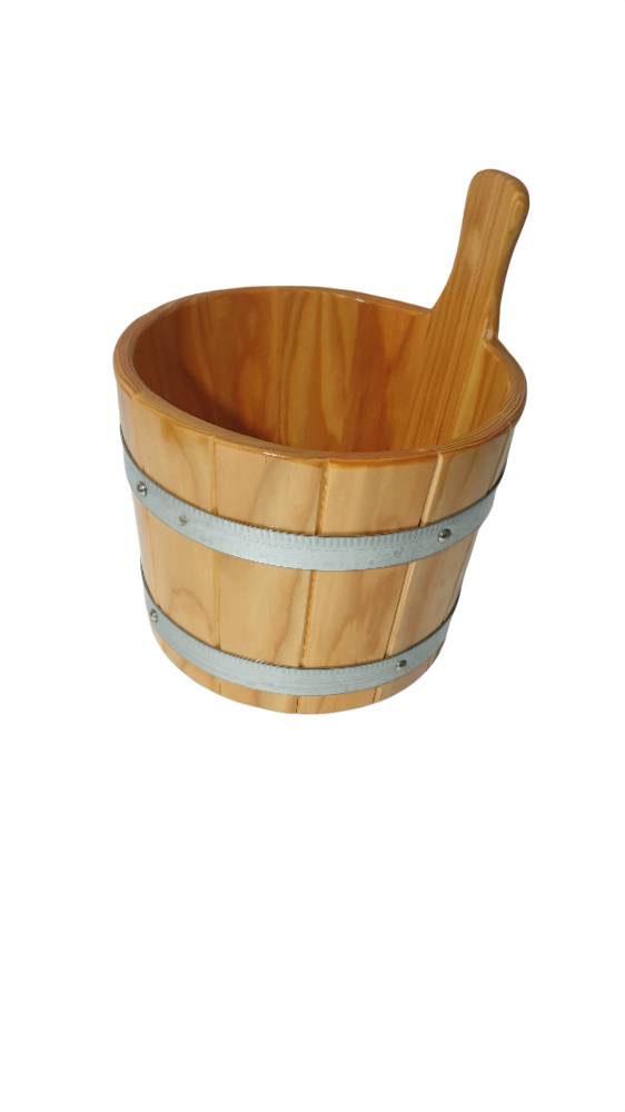 Sauna Emmer Lariks 5 Liter blank gelakt