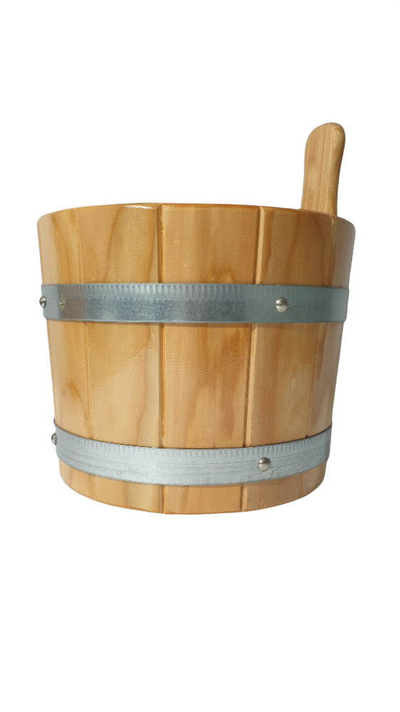 Sauna Emmer Lariks 5 Liter blank gelakt