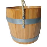 Sauna Emmer Lariks 5 Liter blank gelakt met handvat