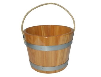 Sauna Emmer Lariks 5 Liter blank gelakt met handvat