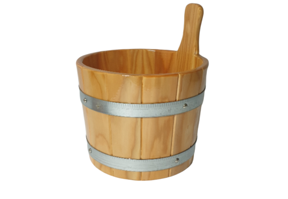 Sauna Emmer Lariks 5 Liter blank gelakt