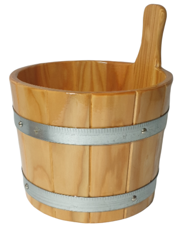 Sauna Emmer Lariks 5 Liter blank gelakt