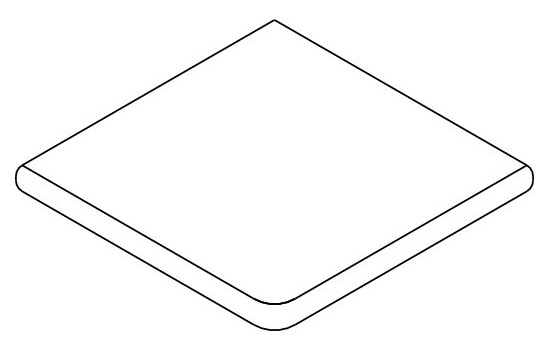 Buitenhoek Graniet afgeronde neus