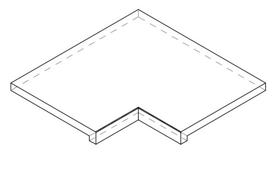 Binnenhoek Graniet rechte neus
