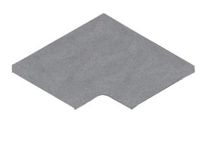 Binnenhoek Asian Blue afgeronde neus