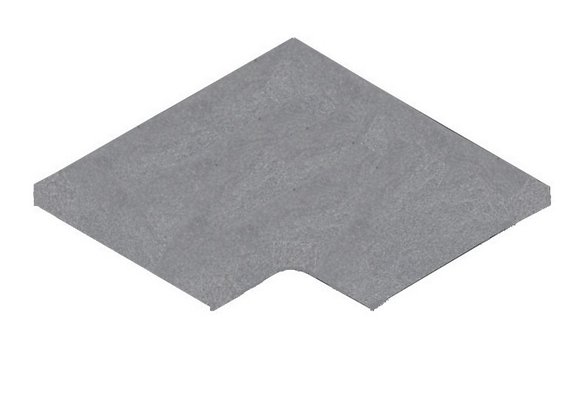 Binnenhoek Asian Blue afgeronde neus