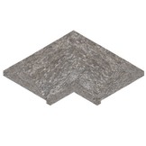 Binnenhoek Belgische blauwe hardsteen gebrand rechte neus