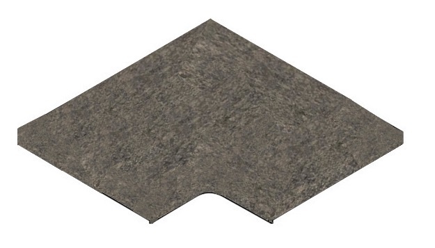 Binnenhoek Black Granada afgeronde neus