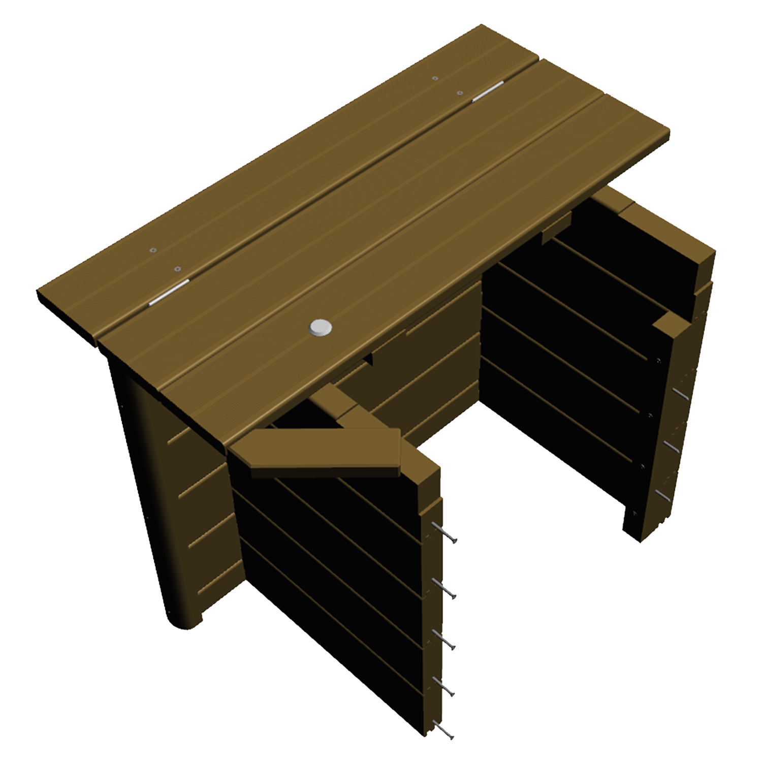 Houten Urban Stadszwembad 6.50 x 3.50 x 1.33 Met Automatisch Rolluik